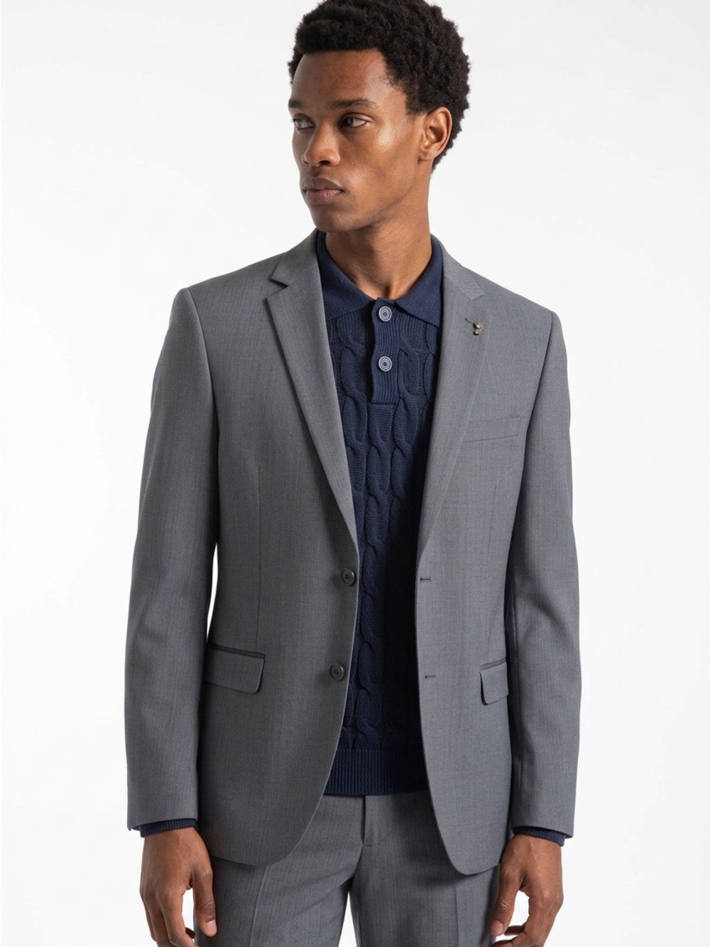🕶️ Zara Black Tag Men’s Fitted Gray Blazer – Size 40 | Sharp AF